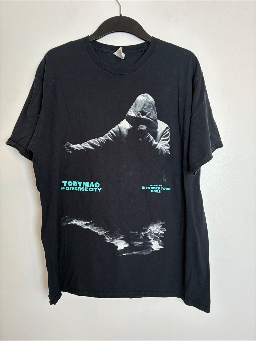 TobyMac 'Hits Deep Tour 2022' Black Graphic T-Shirt Size XL